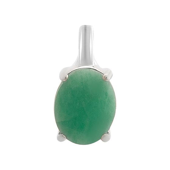 Silver pendant with a 2.357-carat emerald