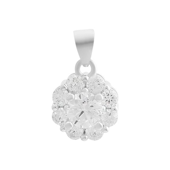 Срібна підвіска з фіанітами