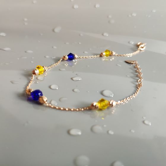 Золотой браслет с фианитами 2ct