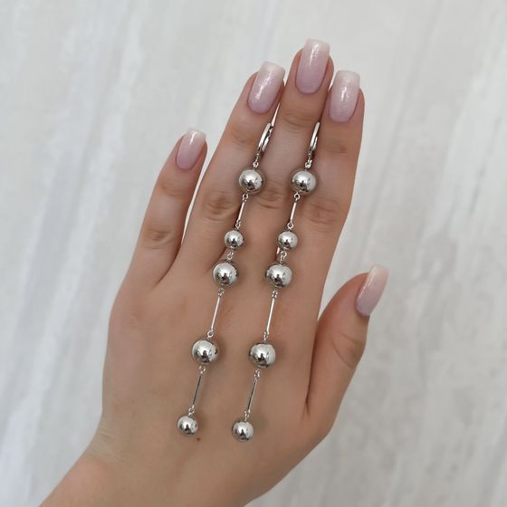 Silver earrings without stones