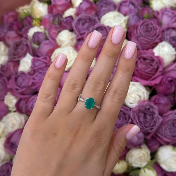 Срібна каблучка з агатом 2,323 карата