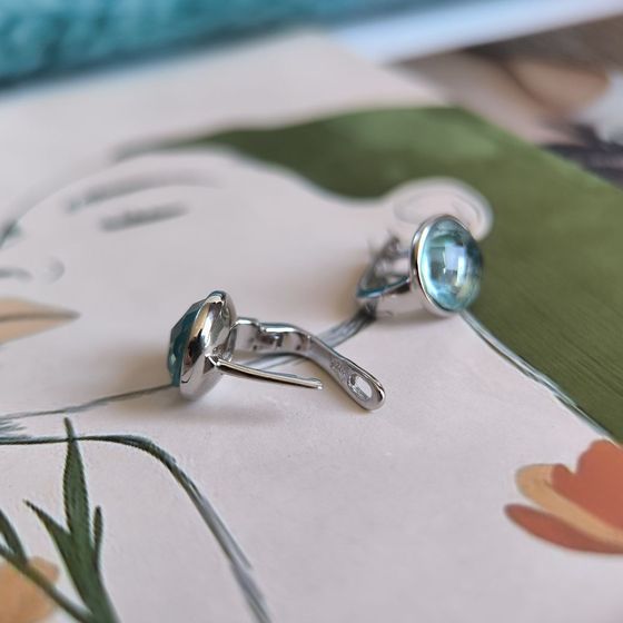 Срібні сережки з фіанітами