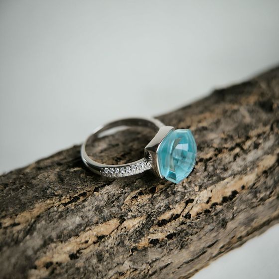 Silver Ring with Fianites