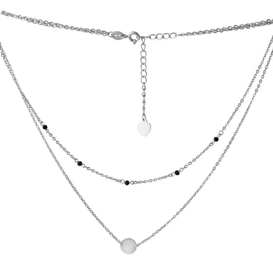 Silver necklace with spinel