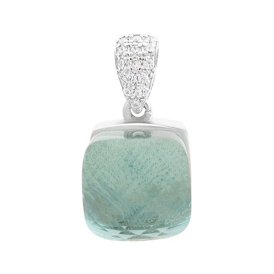 Срібна підвіска з фіанітами