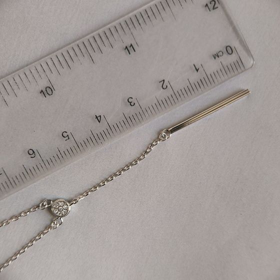 Silver necklace with phianites