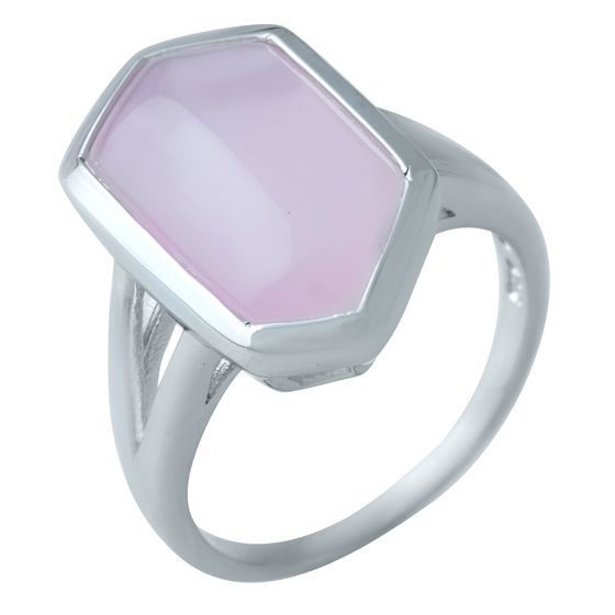 Серебряное кольцо с розовым кварцем, аметистом