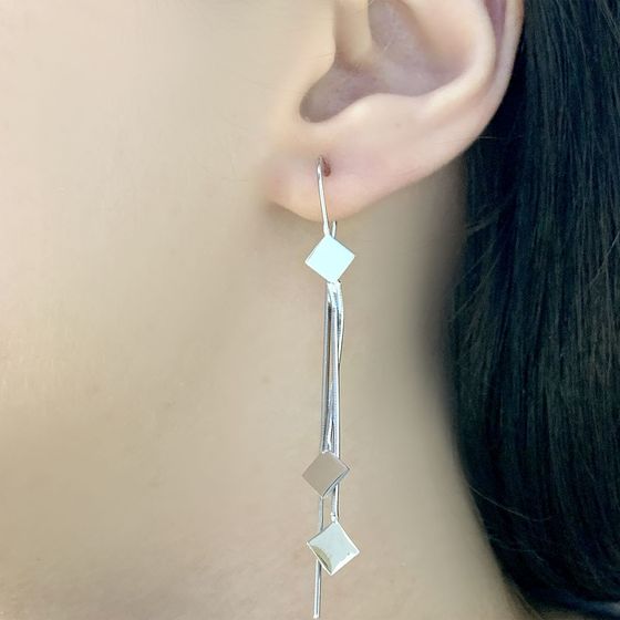 Серебряные серьги без камней