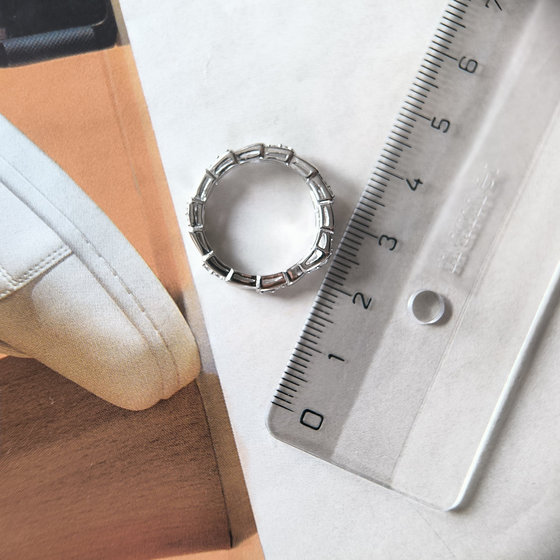 Silver ring with cubic zirconia