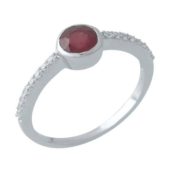 Серебряное кольцо с рубином
