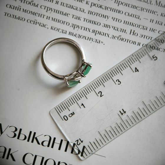 Срібна каблучка зі смарагдом 2.008ct
