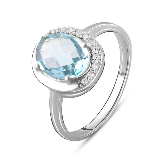 Silver ring with topaz 2.633ct