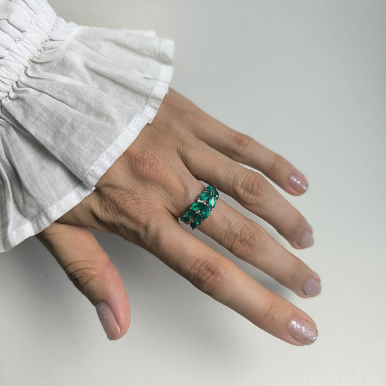 Серебряное кольцо с агатом 1.805ct