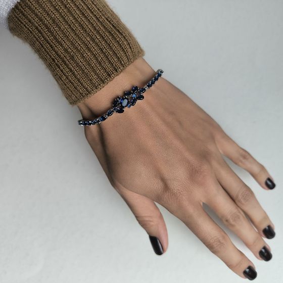 Срібний браслет із сапфіром nano 5.738ct