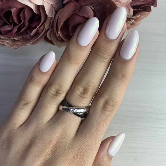 Silver ring with ceramics