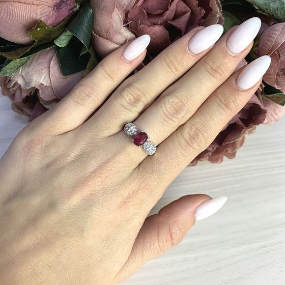 Срібна каблучка з рубіном 1.865ct