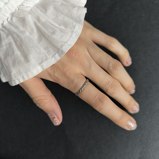 Silver ring without stones