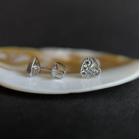Silver Earrings with Fianites
