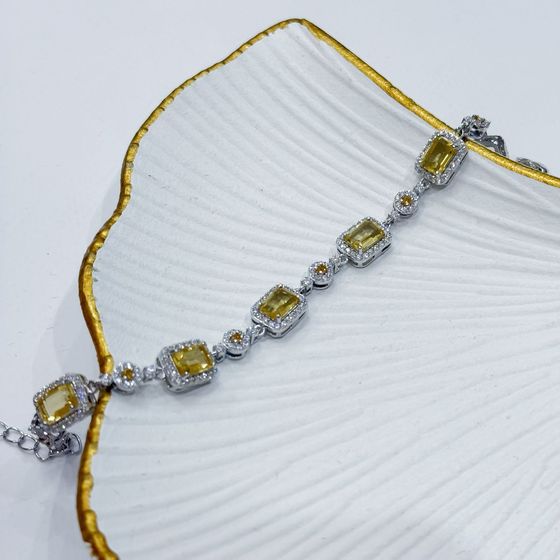 Silver bracelet with citrine nano 7.51ct