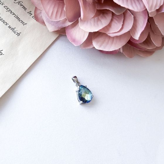 Срібна підвіска з містичним топазом 2,9 карата
