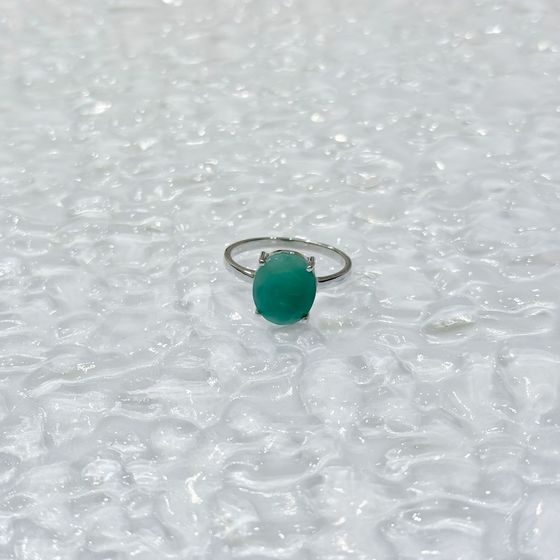 Серебряное кольцо с изумрудом 4.25ct