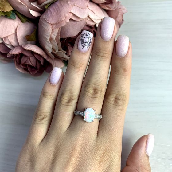 Серебряное кольцо с опалом 1.493ct