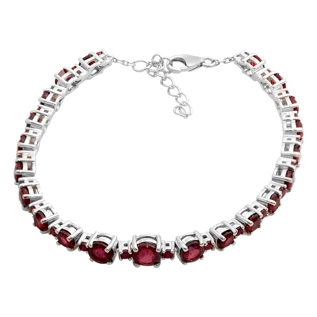 Срібний браслет з рубіном 10,845 карат