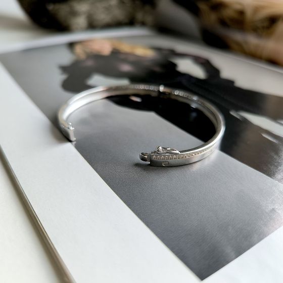 Silver bracelet with phianites