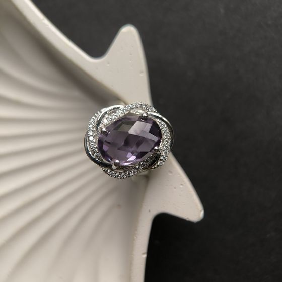 Срібна каблучка з олександритом 8.513ct