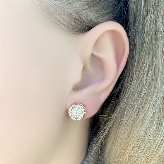 Срібні сережки з фіанітами