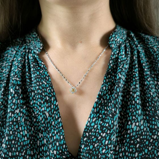 Срібна підвіска з цитрином nano 0.305ct