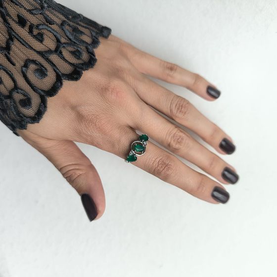 Срібна каблучка з агатом 1.388ct