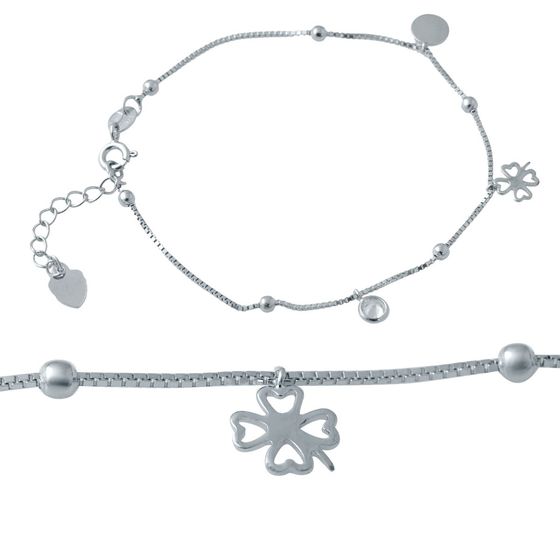 Silver bracelet with phianites