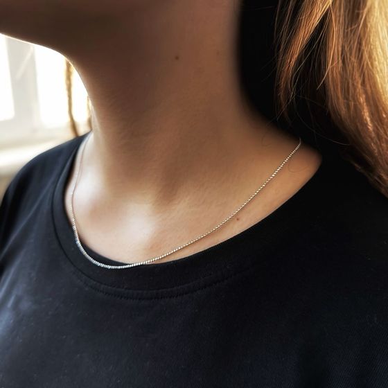 Срібний ланцюжок без каменів