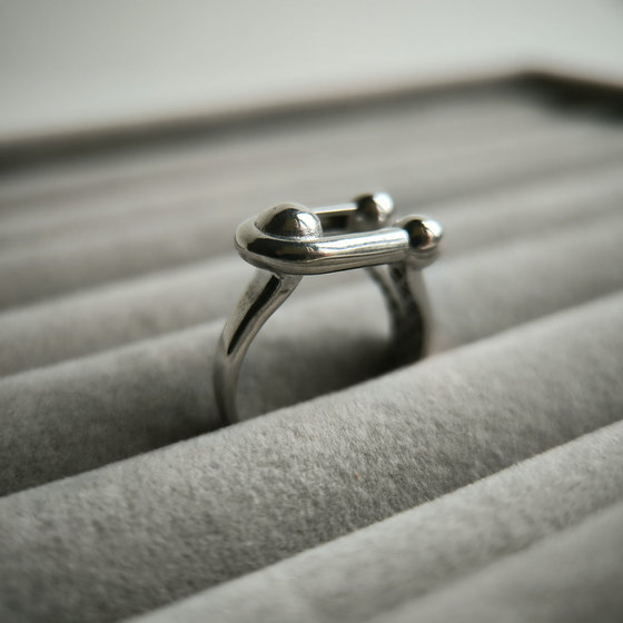 Silver ring without stones