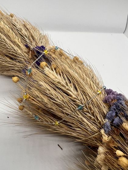 Silver necklace with phianites