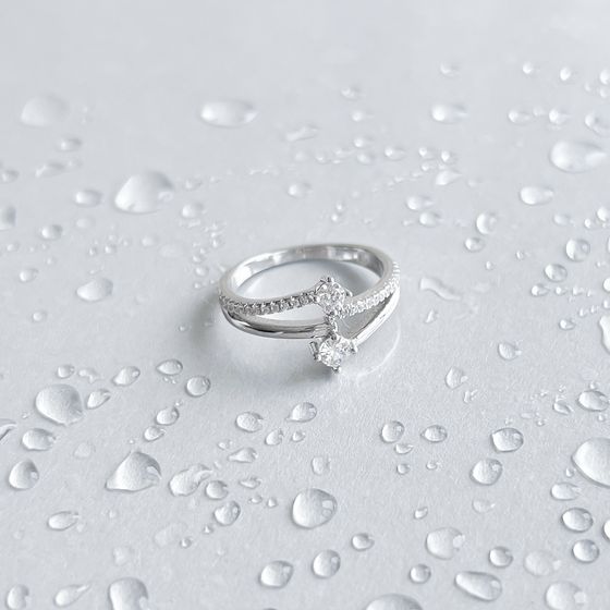 Silver Ring with Fianites