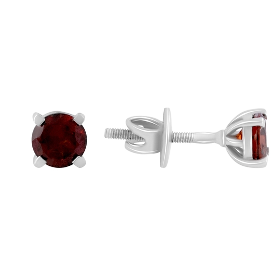 Silver Earrings with Garnet (1.218 ct)