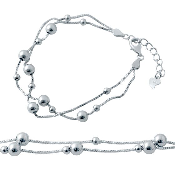 Silver bracelet without stones