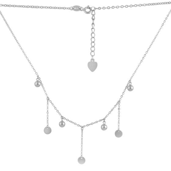 Silver necklace without stones