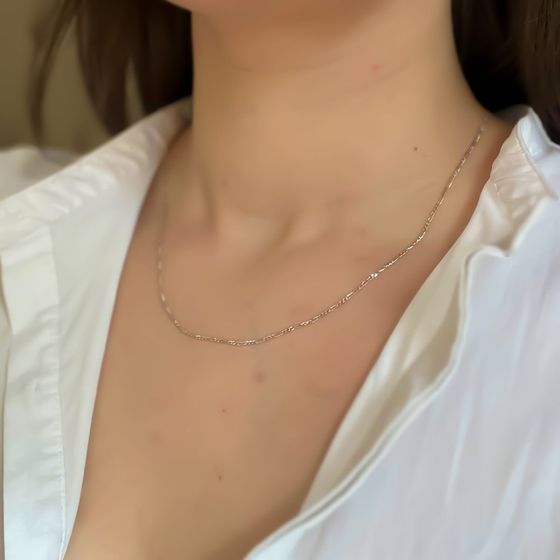 Серебряная цепочка без камней