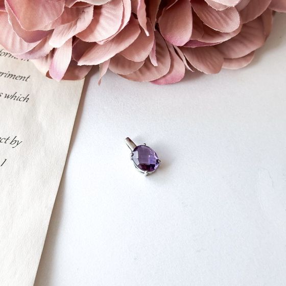 Серебряная подвеска с аметистом 2.117ct