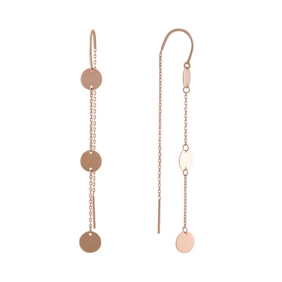 Gold earrings without stones