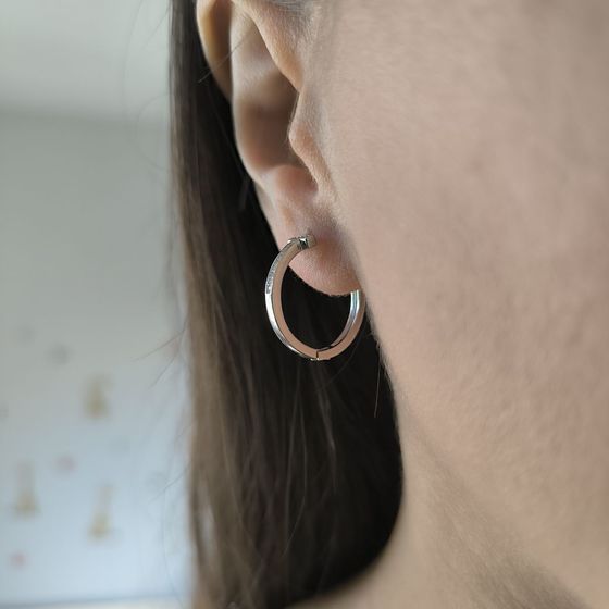 Silver Earrings with Fianites