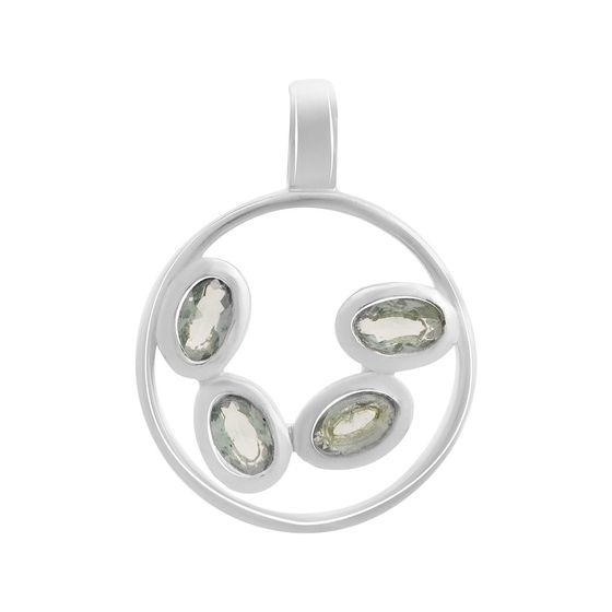 Срібна підвіска з топазом Лондон Блю