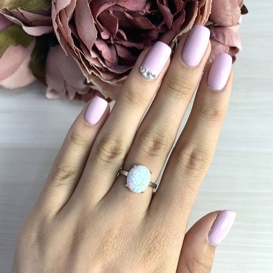 Срібна каблучка з опалом 2,09 карата