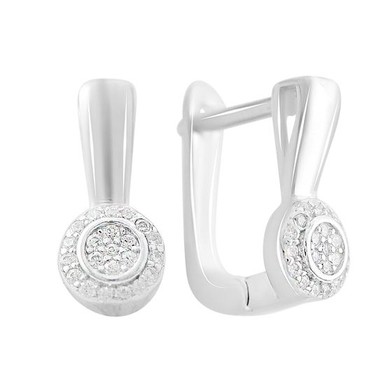 Silver Earrings with Fianites