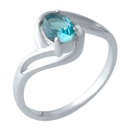 Серебряное кольцо с топазом Лондон Блю 0.567ct