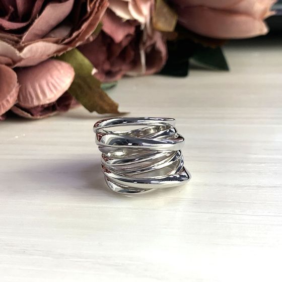 Silver ring without stones