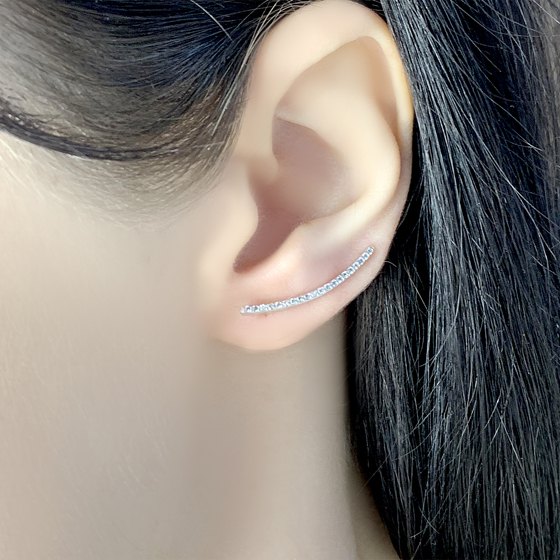 Серебряные серьги с фианитами